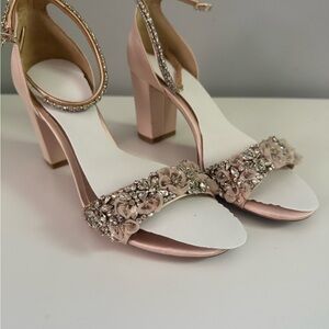 Badgley Mischka Pink Embellished Heels